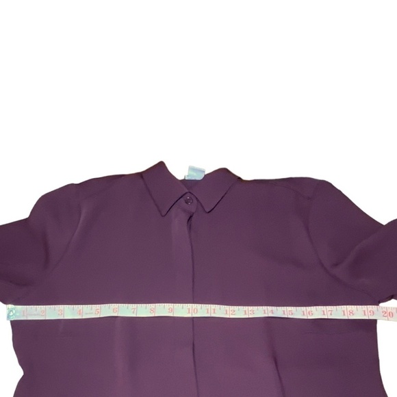 CHICO’S Long Sleeve Relaxed Fit Burgundy Tunic Blouse with Back Pleats US Sz S - Picture 6 of 10